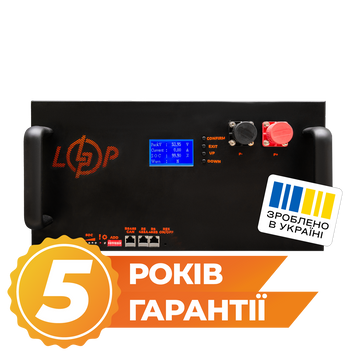 Акумулятор LP LiFePO4 25,6V - 280 Ah (7168Wh) (BMS 200A/100А) LCD метал Smart RM RS485/CAN (Безкоштовна доставка) LP37514 фото