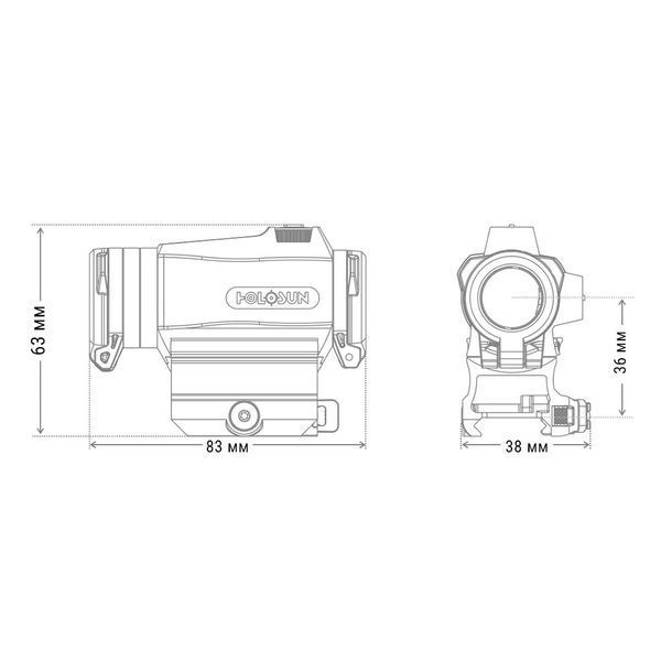 Коліматорний приціл HOLOSUN HE515CT-GR (Безкоштовна доставка) B5468 фото