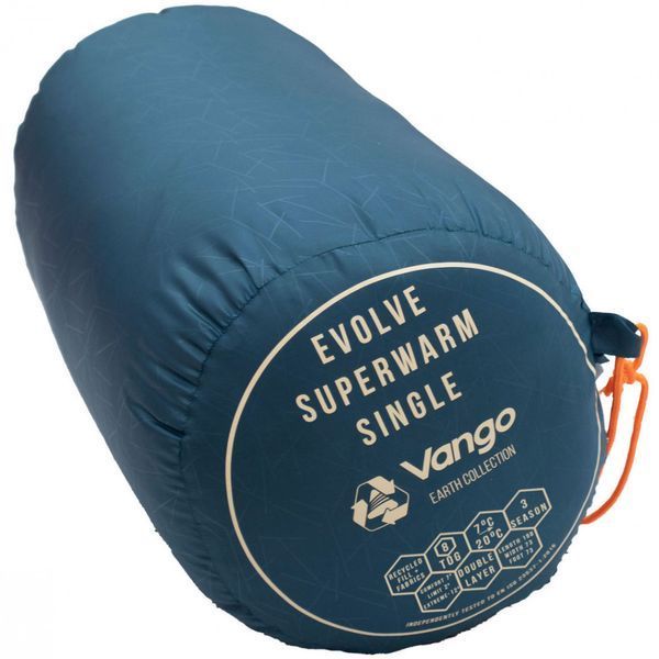 Спальний мішок Vango Evolve Superwarm Single/+2&deg;C Moroccan Blue Left (SBREVOLVEM23TJ8) 929158 фото