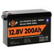 Акумулятор LP LiFePO4 12V (12,8V) - 200 Ah (2560Wh) (Smart BMS 150А) з BT пластик (Безкоштовна доставка) LP20198 фото 4