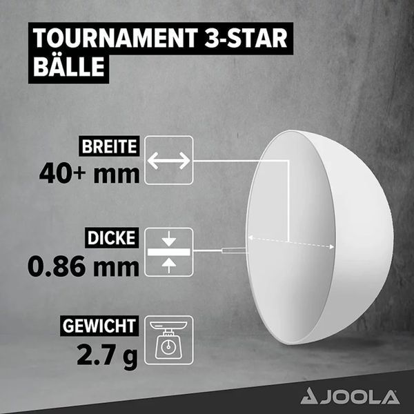 М'ячі для настільного тенісу Joola Tournament 40+ 12 шт (44322) 930812 фото