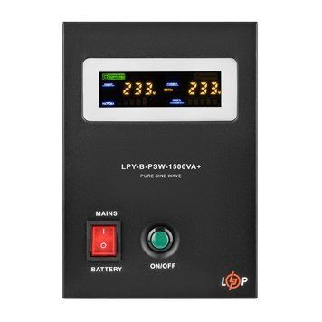 ДБЖ з правильною синусоїдою 24V LPY-B-PSW-1500VA+(1050Вт) 10A/15A LP4130 фото