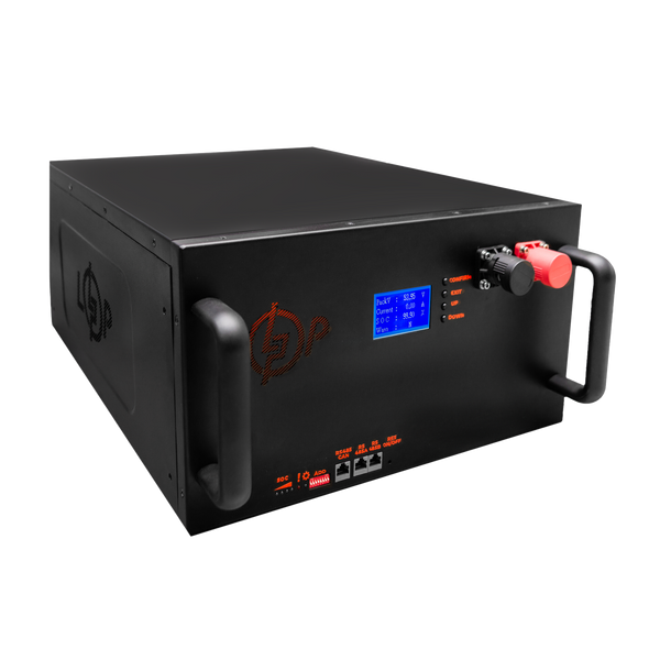 Акумулятор LP LiFePO4 51,2V - 100 Ah (5120Wh) (BMS 200A/100А) з LCD метал Smart RM RS485/CAN (Безкоштовна доставка) LP23988 фото