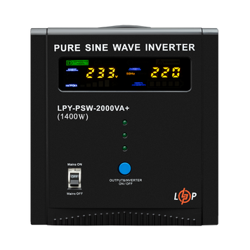 ДБЖ LogicPower LPY-PSW-2000VA+ (1400Вт) 10A/20A з правильною синусоїдою 24V LP22873 фото