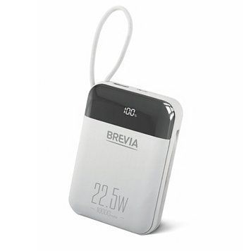 Повербанк (Power Bank) Brevia 10000mAh 22.5W Type-C+Lightning Cable, Li-Pol, LCD L45122 фото