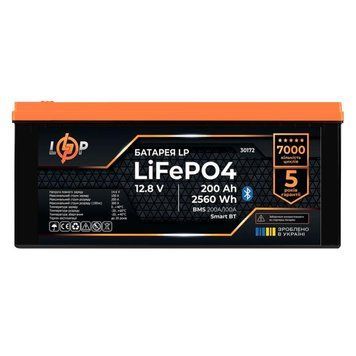Акумулятор LP LiFePO4 12,8V - 200 Ah (2560Wh) (BMS 200A/100А) пластик Smart BT (Безкоштовна доставка) LP30172 фото