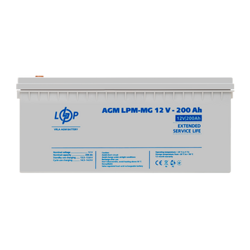 Акумулятор мультигелевий LPM-MG 12V - 200 Ah (Безкоштовна доставка) LP3875 фото