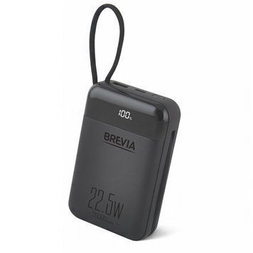 Повербанк (Power Bank) Brevia 20000mAh 22.5W Type-C+Lightning Cable, Li-Pol, LCD L45222 фото