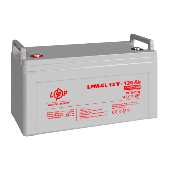 Акумулятор гелевий LPM-GL 12V - 120 Ah LP3870 фото