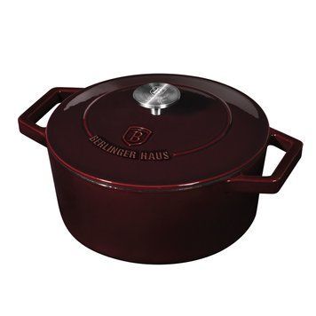 Каструля чавунна 24 см 4,35 л Berlinger Haus Metallic Line Burgundy Edition (BH-6497) BH-6497 фото