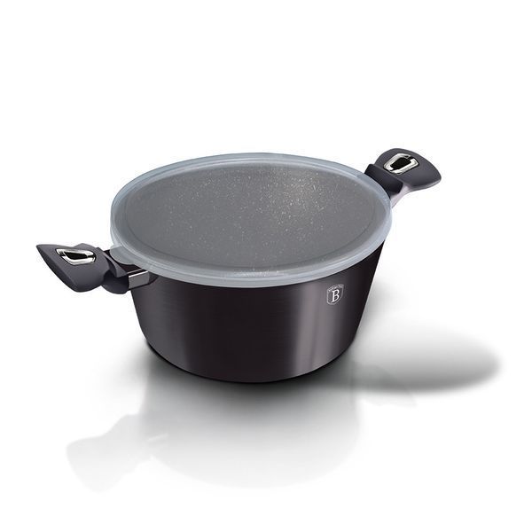 Каструля з кришкою 30 см 8 л Berlinger Haus Metallic Line Carbon Pro Edition (BH-6924) BH-6924 фото