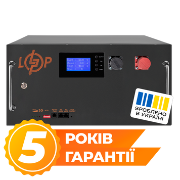 Акумулятор LP LiFePO4 51,2V - 230 Ah (11776Wh) (BMS SP 200A/100А) RM RS485/CAN LCD BL (Безкоштовна доставка) LP38134 фото