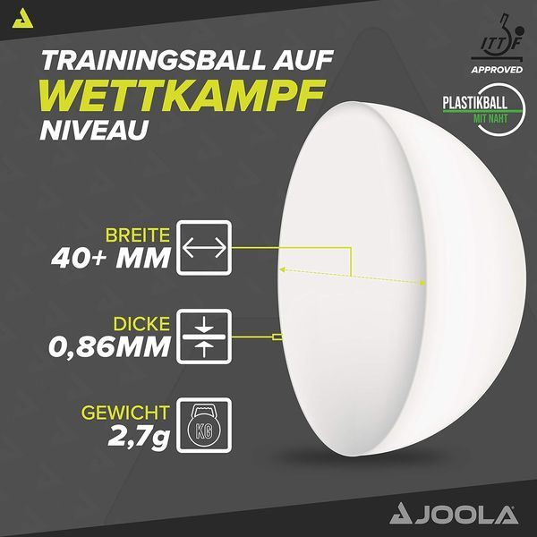 М'ячі для настільного тенісу Joola Magic ABS 40+ White 72 шт (44216) 930813 фото